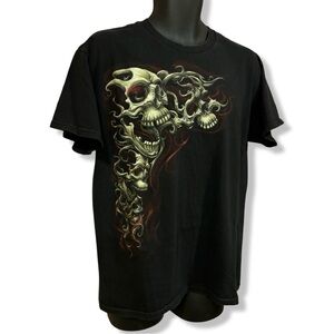 Y2K Tribal Skull T-Shirt